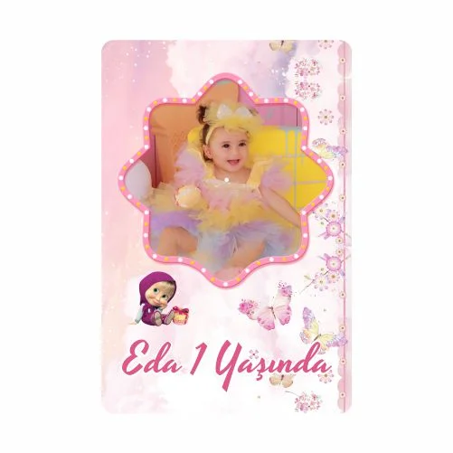 Maşa İle Koca Ayı Temalı Doğum Günü Afişi